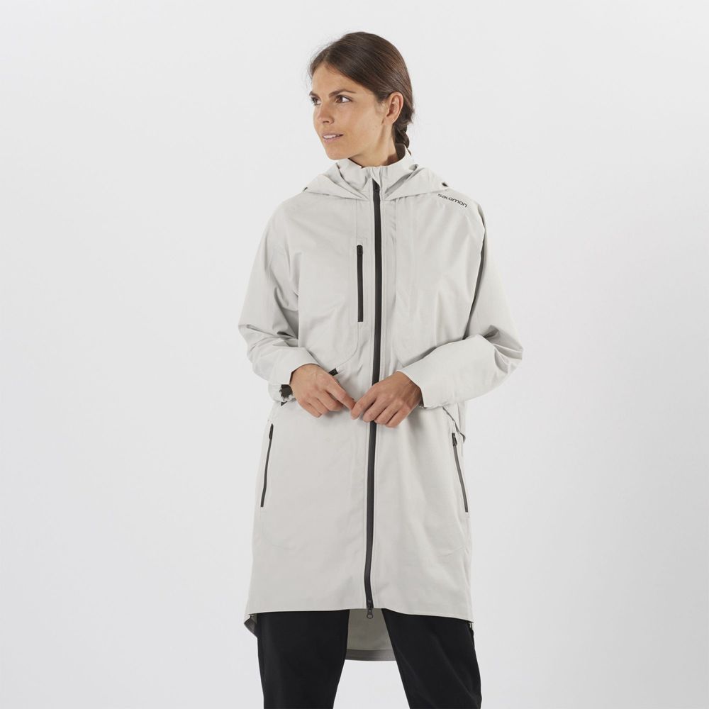 Salomon Singapore Womens Jackets - OUTLIFE WP COMMUTER PARKA W Sliver | 47681-SEBL